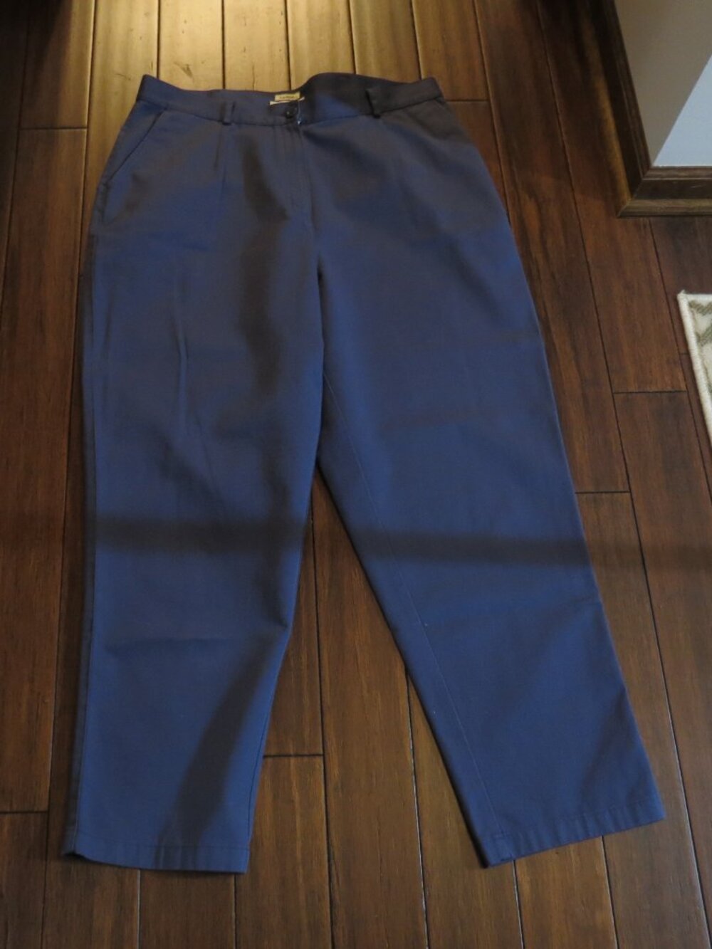 LL Bean Size 18 Petite Original Fit Chinos Pants Excellent Used/NWOT (blue)